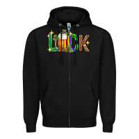 Black St. Patrick's Day luck beer Zipper Hoodie - Neo Western