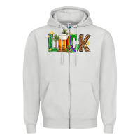 Dove Grey St. Patrick's Day luck beer Zipper Hoodie - Neo Western