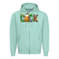 Seafoam St. Patrick's Day luck beer Zipper Hoodie - Neo Western