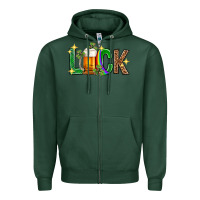 Sports Green St. Patrick's Day luck beer Zipper Hoodie - Neo Western