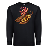Black cacao beans and flowers Premium Sweatshirt - AdoDesignShop