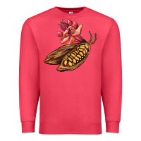 Cardinal cacao beans and flowers Premium Sweatshirt - AdoDesignShop