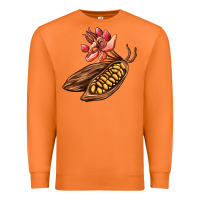Carrot cacao beans and flowers Premium Sweatshirt - AdoDesignShop