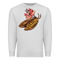Dove Grey cacao beans and flowers Premium Sweatshirt - AdoDesignShop