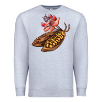 Heather Grey cacao beans and flowers Premium Sweatshirt - AdoDesignShop