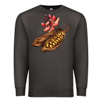 Smoke cacao beans and flowers Premium Sweatshirt - AdoDesignShop