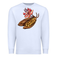 White cacao beans and flowers Premium Sweatshirt - AdoDesignShop