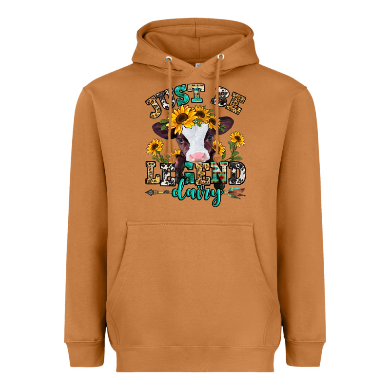 Just Be Legend Dairy Heifer Heavyweight Hoodie by Jasminsmagicworld | Teevron