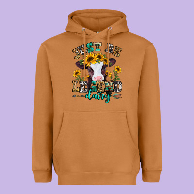 Just Be Legend Dairy Heifer Heavyweight Hoodie Designed By Jasminsmagicworld