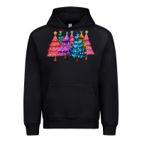 Black christmas trees and lights Urban Hoodie - MaliasSmallBusiness