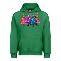Emerald christmas trees and lights Urban Hoodie - MaliasSmallBusiness