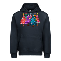 Navy christmas trees and lights Urban Hoodie - MaliasSmallBusiness