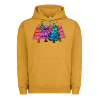 Pigment Peanut Butter christmas trees and lights Urban Hoodie - MaliasSmallBusiness