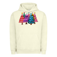 Pigment Pistachio christmas trees and lights Urban Hoodie - MaliasSmallBusiness