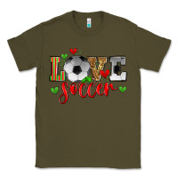 Army Green love soccer Classic Tee - Zillion Design Studio
