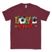 Burgundy love soccer Classic Tee - Zillion Design Studio