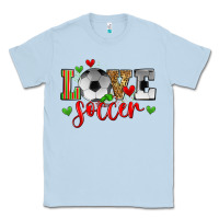 Dusty Blue love soccer Classic Tee - Zillion Design Studio