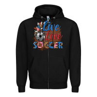 Black live love soccer Zipper Hoodie - HRA Design Shop