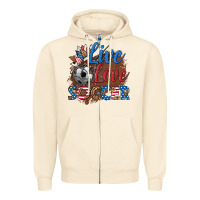 Sandshell live love soccer Zipper Hoodie - HRA Design Shop