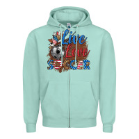 Seafoam live love soccer Zipper Hoodie - HRA Design Shop