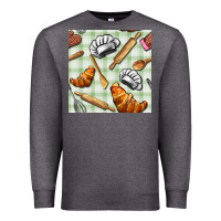 Charcoal Heather chef tools seamless pattern Premium Sweatshirt - BundleAndBundleShop
