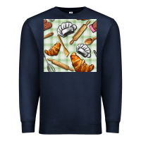 Navy chef tools seamless pattern Premium Sweatshirt - BundleAndBundleShop