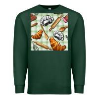 Sports Green chef tools seamless pattern Premium Sweatshirt - BundleAndBundleShop