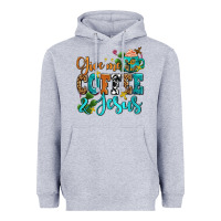 Heather Grey gıve me coffee and jesus Heavyweight Hoodie - AdoDesignShop