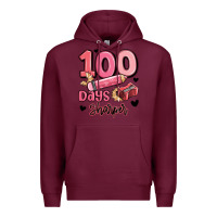 Burgundy 100 days sharper school Premium Hoodie - MaliasSmallBusiness