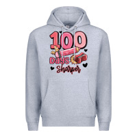 Heather Grey 100 days sharper school Premium Hoodie - MaliasSmallBusiness