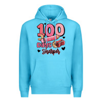 Ocean Blue 100 days sharper school Premium Hoodie - MaliasSmallBusiness