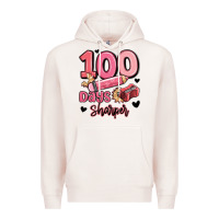 Pale Pink 100 days sharper school Premium Hoodie - MaliasSmallBusiness