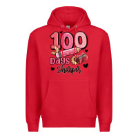 Red 100 days sharper school Premium Hoodie - MaliasSmallBusiness