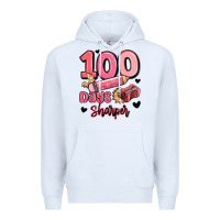 White 100 days sharper school Premium Hoodie - MaliasSmallBusiness