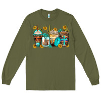 Army Green blessed coffee cups Long Sleeve Tee - Zillion Design Studio