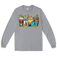 Heather Grey blessed coffee cups Long Sleeve Tee - Zillion Design Studio
