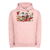 Pigment Salmon nurse coffee cups Urban Hoodie - MaliasSmallBusiness