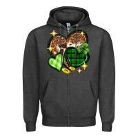 Charcoal Heather St. Patrick's Day hearts Zipper Hoodie - Neo Western