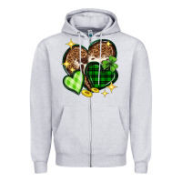 Heather Grey St. Patrick's Day hearts Zipper Hoodie - Neo Western