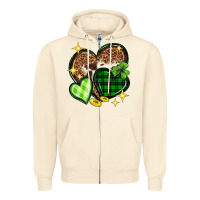 Sandshell St. Patrick's Day hearts Zipper Hoodie - Neo Western