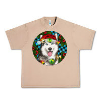 Burro Christmas Husky Urban Heavy Tee - RanaPortraitStore