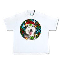 White Christmas Husky Urban Heavy Tee - RanaPortraitStore