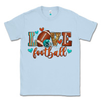 Dusty Blue love football Classic Tee - Zillion Design Studio