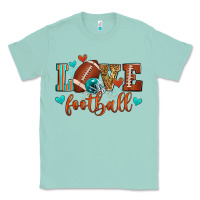Seafoam love football Classic Tee - Zillion Design Studio