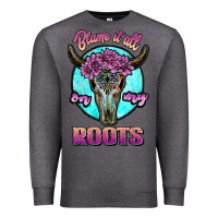 Charcoal Heather blame it all on my roots white Premium Sweatshirt - JahusDesignShop
