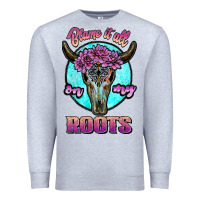 Heather Grey blame it all on my roots white Premium Sweatshirt - JahusDesignShop