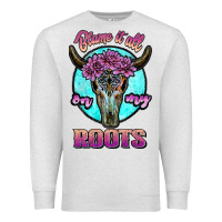 Oatmeal Heather blame it all on my roots white Premium Sweatshirt - JahusDesignShop