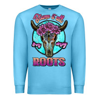 Ocean Blue blame it all on my roots white Premium Sweatshirt - JahusDesignShop