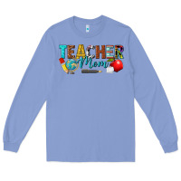 Colony Blue teacher mom Long Sleeve Tee - texasbilliewilder