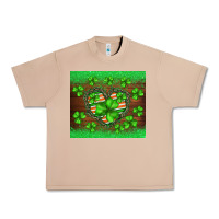 Burro st.patricks heart shamrocks glitter Urban Heavy Tee - BarkalooDesign